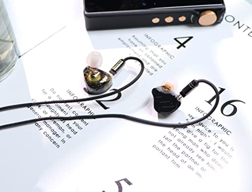 Linsoul Tripowin Zombur 4N OFC in Ear Monitor Cable, 3.5mm Plug, 1.25m | High Purity Oxygen Free Cable HiFi Wired IEM Cable, Cotton Yarn Outer Layer, for Musician Audiophile, w/o Mic, 2pin 0.78mm - size: 2-Pin, style: Without Mic