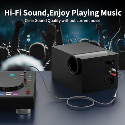 3ft Insert Cable - Dual 1/4 Mono to Stereo Breakout Y Splitter Compatible with Amplifiers, Mixers, Guitars, Speakers and More - color: 6.35mm to 2x6.35mm Audio Cable, size: 3 feet