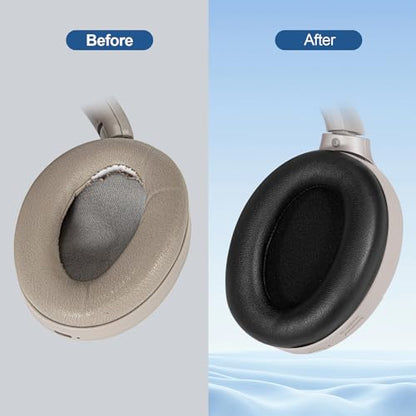 Aurivor Ear Pads for Sony WH-1000XM3 Headphones, Replacement XM3 Earpads Cushions with Soft Protein Leather, Noise Isolation Memory Foam, Reinforced Sealing