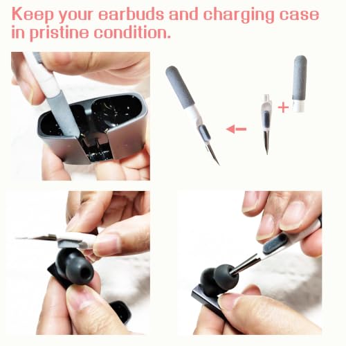 9-in-1 Keyboard Cleaning Kit for Laptop, Phone, Screen | Includes soft brush, and port tool. Cleans screens, earbuds, and charging cases. Safe for MacBook & AirPods.