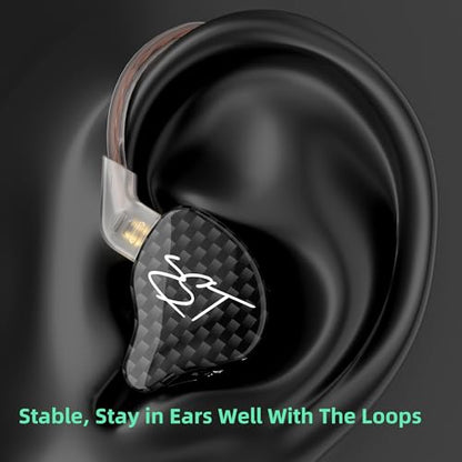 Easy KZ Yinyoo ZST 하이브리드 밴란스 아마추어 다이나믹 인이어 이어폰, 1BA+1DD HiFi 헤드셋 (ZST 마이크 없음) - color: 블랙 zst 마이크 없음, size: 마이크 없음, style: 마이크 없음