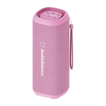 Audiosource Portable Bluetooth Speaker, 30W Loud Sound, Dual Passive Radiators for Deep Bass, Bluetooth 5.4, Auracast Multi-Speaker Pairing, IP67 Waterproof, 200ft Range, 12H Battery (Pink) - color: Pink