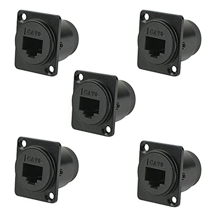 Toronce D R Series D-CAT6 Passthrough Panel-Mount Connector (D-CAT6_5Pack) - size: D-CAT6_5Pack