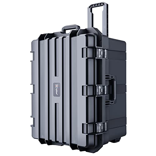Lykus HC-6540 Hard Case with Wheels and Foam, Inner Size 23.0*16.54*14.17in | IP67 Waterproof, Pluckable Foam, Suitable for Cameras, Lenses, Electronic Equipment and More - size: HC-6540: 28.15x21.65x17.72 inch