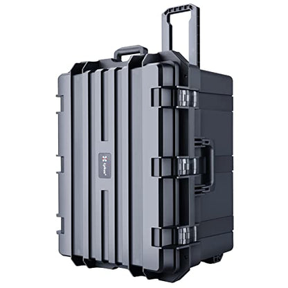 Lykus HC-6540 Hard Case with Wheels and Foam, Inner Size 23.0*16.54*14.17in | IP67 Waterproof, Pluckable Foam, Suitable for Cameras, Lenses, Electronic Equipment and More - size: HC-6540: 28.15x21.65x17.72 inch