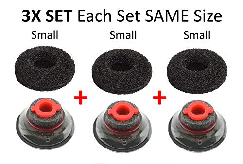 3X Comfort Eartips for Plantronics Voyager 5200 5220 Small - size: Small S