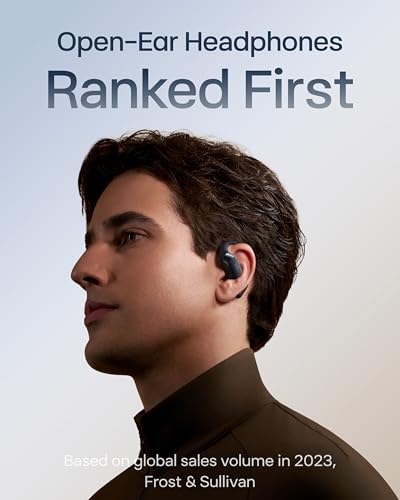 SHOKZ OpenFit 2+ Open-Ear Earbuds, Black, Dolby Audio,Wireless Charging | Soft Ear Hooks； IP55 Water-Resistant; USB-C Fast Charging；48H Playtime; Gym/outdoor/home use - color: Black, style: Dolby Audio / USB-C&Wireless