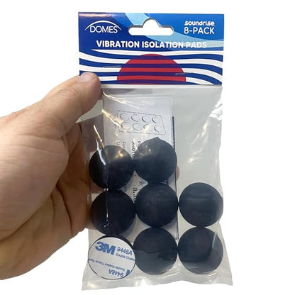 Soundrise DOMES Isolation Pads - Sound Dampening & Anti-Vibration Silicone Feet - Audio Isolation Feet for Subwoofers, Speakers & Turntables - Peel & Stick, Durable Class-A Silicone, Non-Slip (8-Pack) - size: 8-Pack