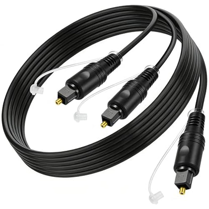 1 in 2 Out Optical Audio Splitter, Toslink Digital Optical Audio Cable, 1 Male Input 2 Male Output, Digital Fiber Optic Splitter for Soundbar, PS5/PS4, Xbox, Home Theater (1.5M/4.9FT)