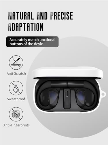 Case for ASUS ROG Cetra Open Ear Earbuds (White) - color: White, size: Open Ear