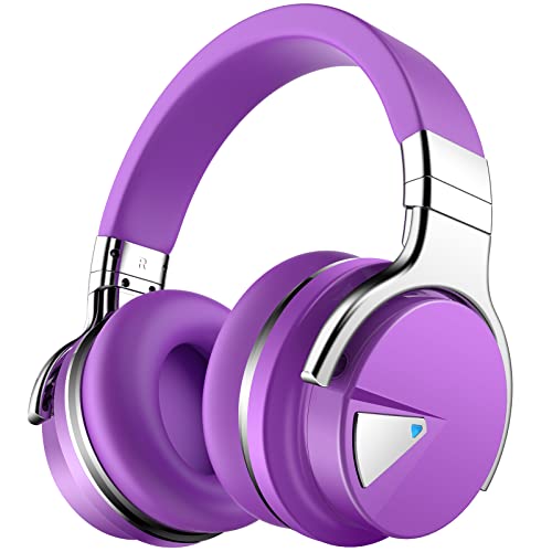 Million Sold 10 Years Classic E7 Active Noise Cancelling Headphones with Upgraded Noise Cancellation, Bluetooth Headphones Wireless with HD Sound Vivid Deep Bass, for Home Office Travel Gift Pcs - color: Purple, style: E7 Wireless Active Noise Cancelling