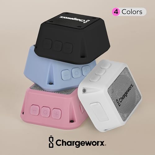 CHARGEWORX Magnetic Bluetooth Speaker and Phone Stand, Portable Mini Speaker, USB-C Rechargeable Wireless Device for High-Fidelity Audio, Compatible with MagSafe iPhone 16/15/14/13/12 Case, Pink - color: Pink