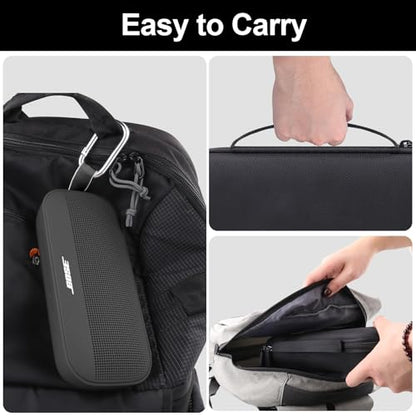 Aenllosi Hard Case for Bose SoundLink Flex 2nd Gen/Bose Speaker, Black | EVA Hard Shell, Drop Resistant Protection, Water Resistant Protection, Dust Proof Protection, Protective Case Only - color: Black, style: Hard Case for Bose SoundLink Flex 2nd Gen/Fl