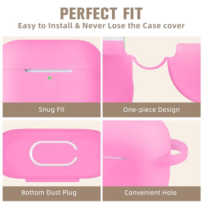 Night-Glow AirPods Pro Case Cover, Hamile Silicone Cases with Keychain Accessories for Apple Airpod Pro 1st/2nd Case 2019 2022, Women Men - color: 1-Nightglow Purple