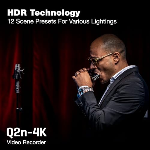 Zoom Q2n-4K Video Recorder for Musicians, Streamers & Filmmakers | Stereo Microphones, Webcam Mode