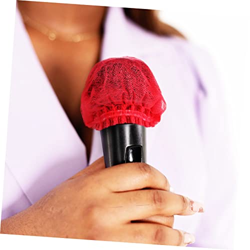 BESPORTBLE 100Pcs Disposable Non Woven Microphone Covers for Ktv Events Odor Windproof Mic Shield Protection Breathable Portable Design for Clean Singing