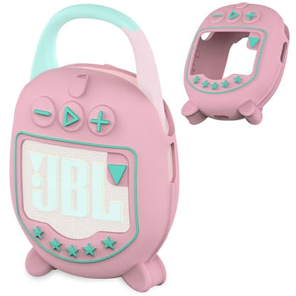 JCHPINE Silicone Cover Case for JBL Clip 5 Portable Bluetooth Speaker - color: Pink