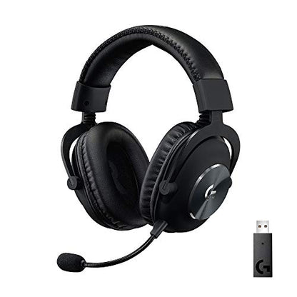 Logitech G PRO X Wireless Lightspeed Gaming Headset with Blue VO!CE Mic Filter Tech, 50 mm PRO-G Drivers, and DTS Headphone:X 2.0 Surround Sound (Renewed)
