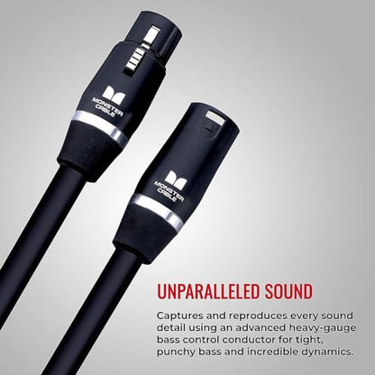 Monster Cable Prolink Studio Pro 2000 XLR Microphone Cable, 10 Foot Balanced Mic Cable, Gold XLR Male to Female Connectors, Multi-Gauge Wire Network Studio Cable - size: 10 Ft.