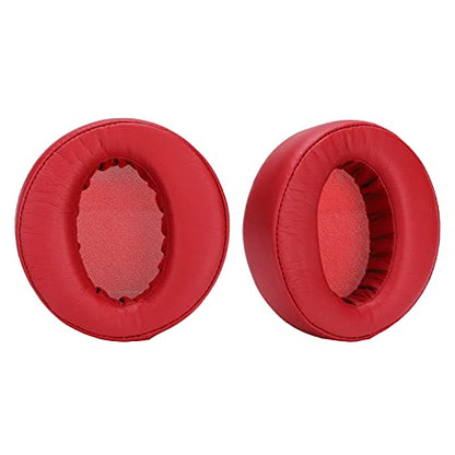 Replacement Ear Pads Cushion for Headset Headphone, Red Earpads with Soft Foam, Comfortable Fit Compatible with Most Over Ear Headphones - color: Red