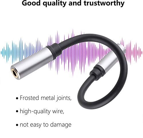 3.5mm Female to Female Adapter Cable TRS Stereo Audio AUX Connector Cod for Headphones, Car, HiFi - 15cm/6inch (Grey) - color: Grey