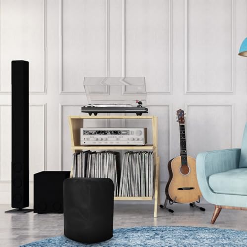 ibasenice Outdoor Audio Dust Cover Weatherproof Oxford Fabric Speaker Cover for Protection against Rain and Dust Fits Most Outdoor Speakers 17.99 X 11.81 X 11.02 Inch