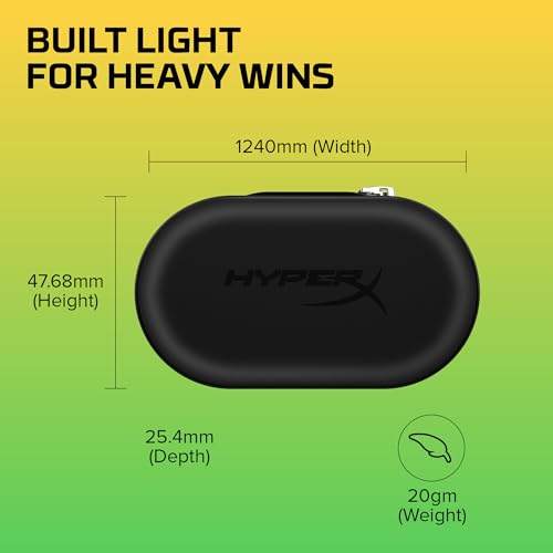 HyperX Cloud Earbuds II – 14mm Drivers, Four Eartips, Hard-Shell Carrying Case, Low-Profile 90° Plug, 3.5mm Plug, Built-in Microphone, Multi-Function Button, PC, Mobile, Nintendo Switch – Red - color: Red