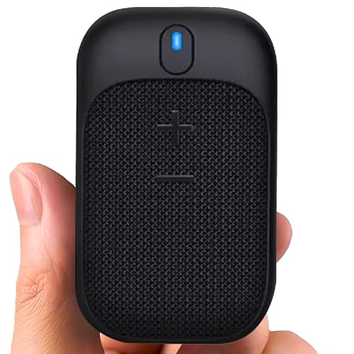 Golf Speaker/Wireless Wearable Bluetooth Speaker/Portable/Clip on/Up to 18hrs of Battery Life/Built-in Mic for Hands-Free Music and Calls/Water Resistant/Modern Design (Black) - color: Black