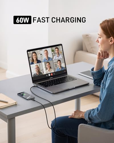 USB to USB C 케이블 60W 고속 충전 [2팩 0.9m(3피트), USB A to USB C 케이블 | CarPlay, 내구성이 뛰어난 브레이드 USB 타입 C 아이폰 충전기 USBC 코드 아이폰 17/16/15/프로 맥스, 삼성 갤럭시 S23 및 기타용 - 블랙 - color: 블랙., size: 3피트, style: USB A to USB C