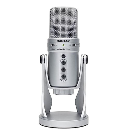 SAMSON G Track Pro USB Microphone with Built in Audio Interface Silver - color: Silver