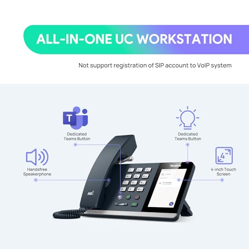 Yealink MP45 Microsoft Teams Certified USB Desk Phone,Cost-Effective Alternative to MP50,NOT SIP/VoIP Phone | Plug&Play via USB-A/C Cable | Powered by Computer | Dedicated for Teams & Skype