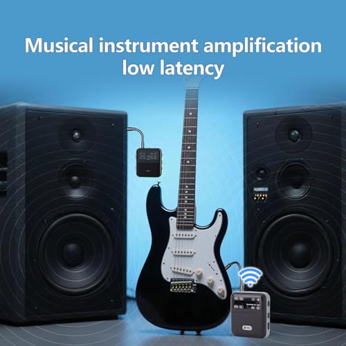 Bluetooth Receiver, Bluetooth Broadcast Function, Low Latency Wireless Sound Adapter One to Many, with 3.5mm Sound Cable & 6.35mm Plug Adapter, Multi Purpose Broadcast Transmit