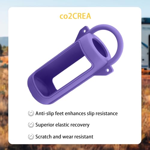 for JBL Grip Portable Waterproof Speaker Silicone Case, Purple | Portable Travel Soft Cover with Adjustable Shoulder Strap and Carabiner, Protective Skin Case, Anti-Slip Feet - color: Purple Case