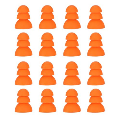 Fabater Silicone Eartips, Triple Flange Earbud Tips, Noise Cancelling Eartips with 8 Pairs Soft Silicone 3 Layer Ergonomic Replacement for 2mm to 3.5mm Inner Diameter Earphones