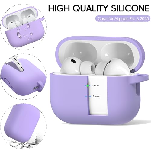 RFUNGUANGO Silicone Protective Case for AirPods Pro 3, Banana Purple - color: Pro 3‑SIL‑Banana Purple