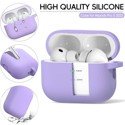 RFUNGUANGO Silicone Protective Case for AirPods Pro 3, Banana Purple - color: Pro 3‑SIL‑Banana Purple