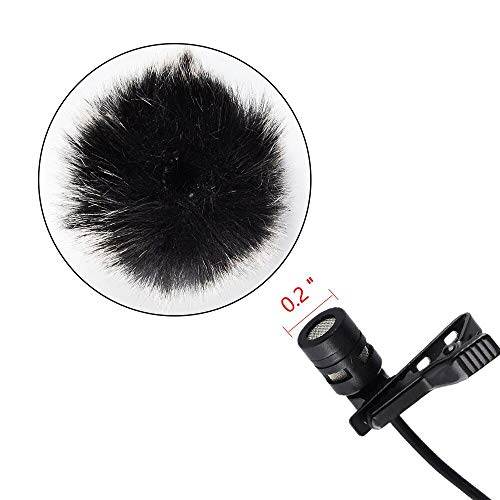 Lavalier Wind Muff 5 Pack Lapel Microphone Wind Muff 0.2/0.4 Inch Furry Lav Windscreen Windproof Wind Screen (0.2inch, Black/White) - color: Black/White, size: 0.2inch 5pcs