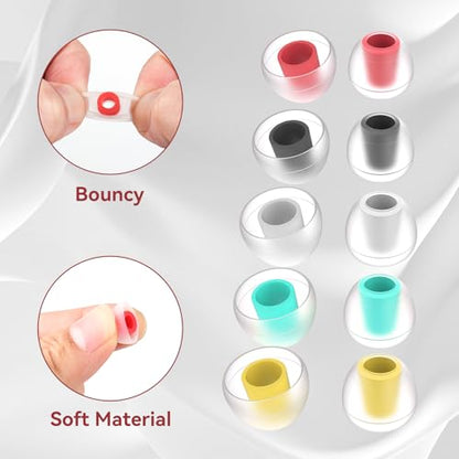 5 Pairs KBEAR 07 Ear Tips, KINBOOFI KZ ZS10 PRO Silicone IEM Eartips Earbuds for KZ ZST ZS10 PRO X AS10 AS24 ZSN ZSN PRO X ZSN PRO ZS10 PRO2 TANGZU WAN'ER CCZ DC02 DC01-PRO Wired Headphone（S/M/L）