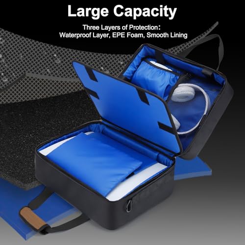 GDNasist Carrying Case Compatible with PS5/PS5 Pro/PS5 Slim, Brown - color: Brown