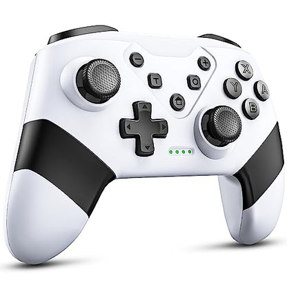 Switch Controller, Wireless Switch Controller for Switch/Switch Lite/Switch OLED, Extra Switch Controller with Paddles, Programmable Switch Remote Control with Back Buttons,Wake-up,Turbo-White - color: White+Black