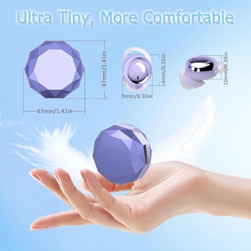 Side Sleeper Earbuds, Mini Comfortable Earbuds for Sleeping(Purple) | No Beep Interference & Comfortable to Sleeping