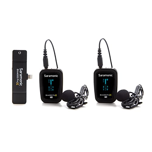 Saramonic Blink 500 Pro X B4 2-Person Wireless Mic System with Lavaliers & Lightning Receiver for iPhone & iPad with Lighting