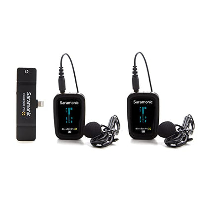 Saramonic Blink 500 Pro X B4 2-Person Wireless Mic System with Lavaliers & Lightning Receiver for iPhone & iPad with Lighting