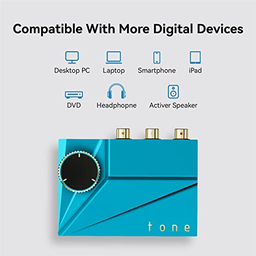 Khadas Tone2 Pro | Desktop Digital Analog Converter - Headphone Amplifier with USB-C Inputs: 3.5mm Unbalanced / 4.4mm Balanced/RCA - MQA DECODER - color: Dark Blue