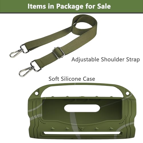 Silicone Cover Case for JBL Flip 7 Portable Bluetooth Speaker - color: Green