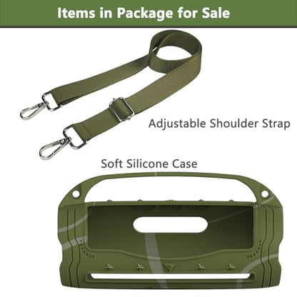 Silicone Cover Case for JBL Flip 7 Portable Bluetooth Speaker - color: Green