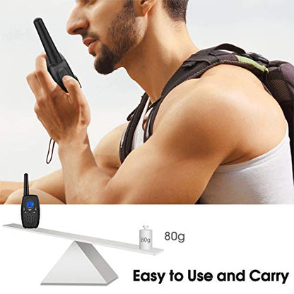 Topsung Walkie Talkies for Adults, M880 FRS Two Way Radio Long Range with VOX Belt Clip/Hand Held Walky Talky with 22 Channel 3 Mile for Family Home Cruise Ship Camping Hiking (Black 2 in 1) - color: Black