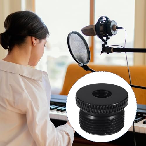 4 Pcs Microphone Accessories Mic Stand Adapter 1/4 Female to 5/8 Male Screw Adapter Thread Tripod Screw Mic Foot Thread for Microphone Stand Mount to Camera Tripod