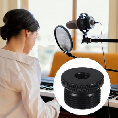 4 Pcs Microphone Accessories Mic Stand Adapter 1/4 Female to 5/8 Male Screw Adapter Thread Tripod Screw Mic Foot Thread for Microphone Stand Mount to Camera Tripod