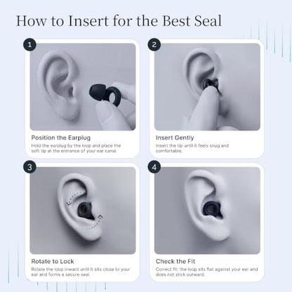 Nox Sleep Earplugs for Side Sleepers – Reusable Soft Silicone Ear Plugs for Sleeping – Comfortable Noise Reducing Earplugs for Snoring, Travel & Deep Sleep – 28dB Reusable Ear Plugs